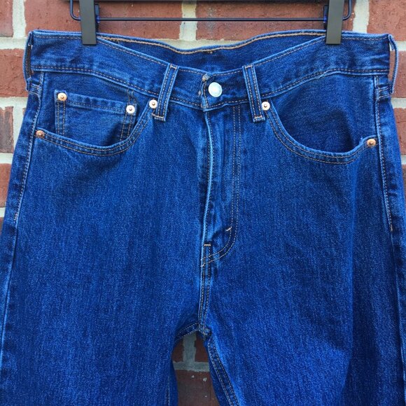 Levis 505 Jeans Mens Tagged Size 34x36 Measures 32x34.5 Straight Cut - Picture 3 of 14